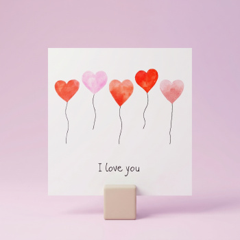 Букет Мини-открытка I love you