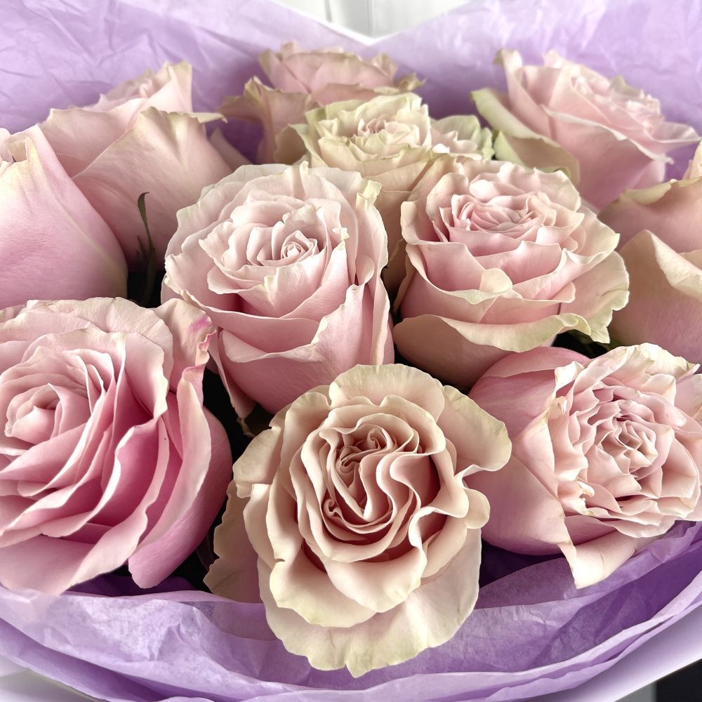 Букет Монобукет из розовых роз №1