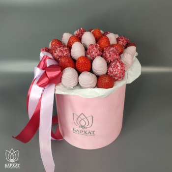 Букет Розовый бриз в розовом боксе