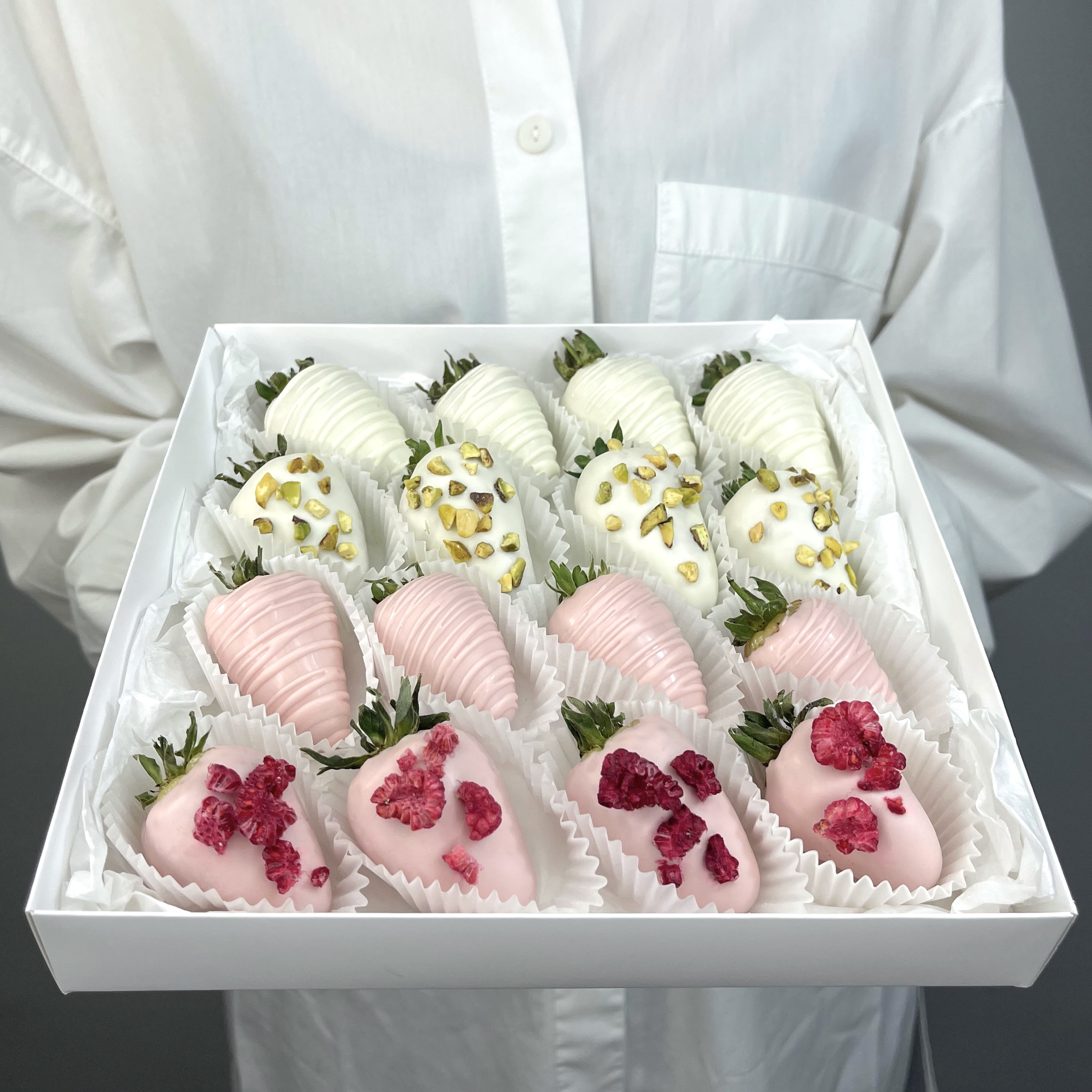 Букет Клубничный прованс