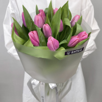 Букет Монобукет из розовых тюльпанов №2