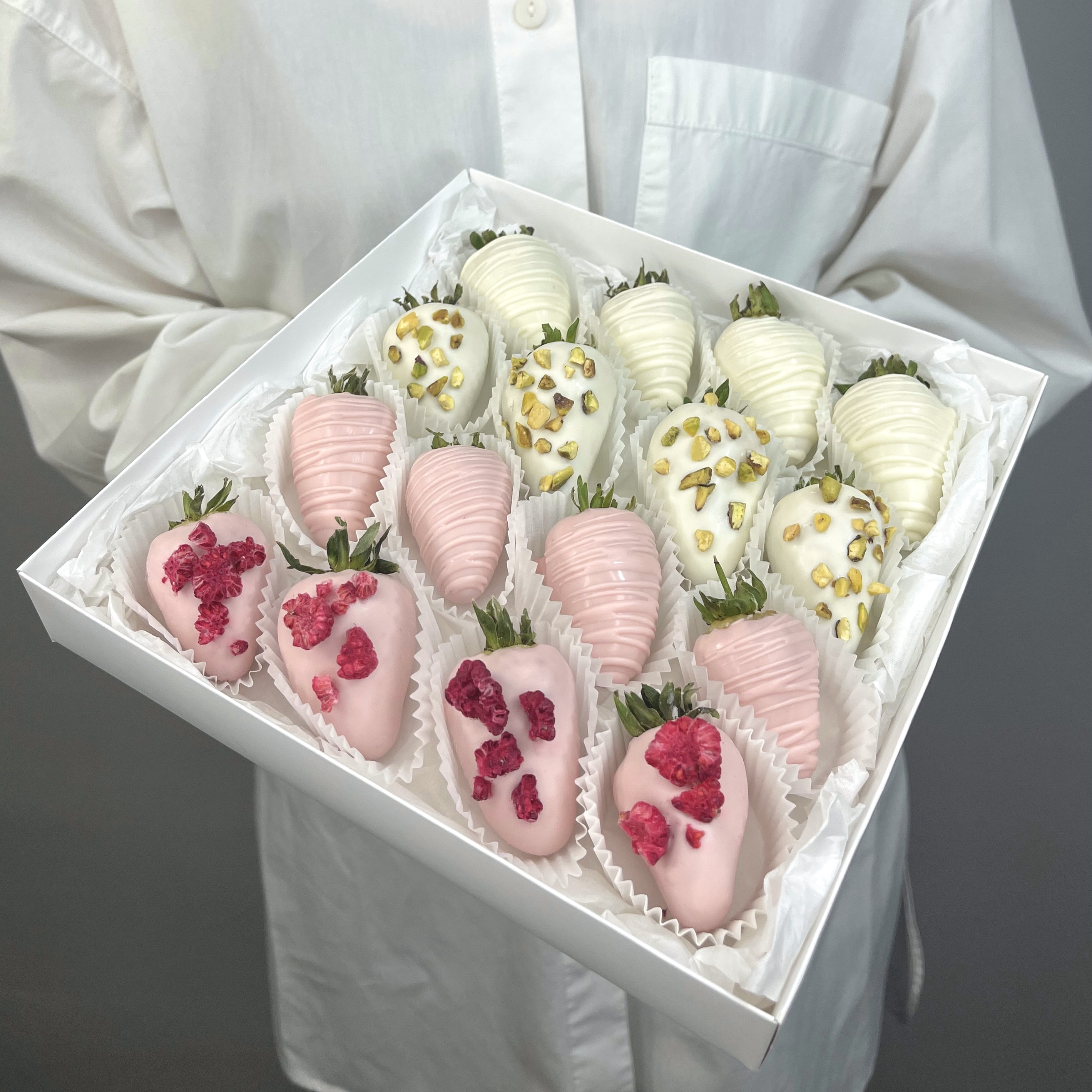 Букет Клубничный прованс