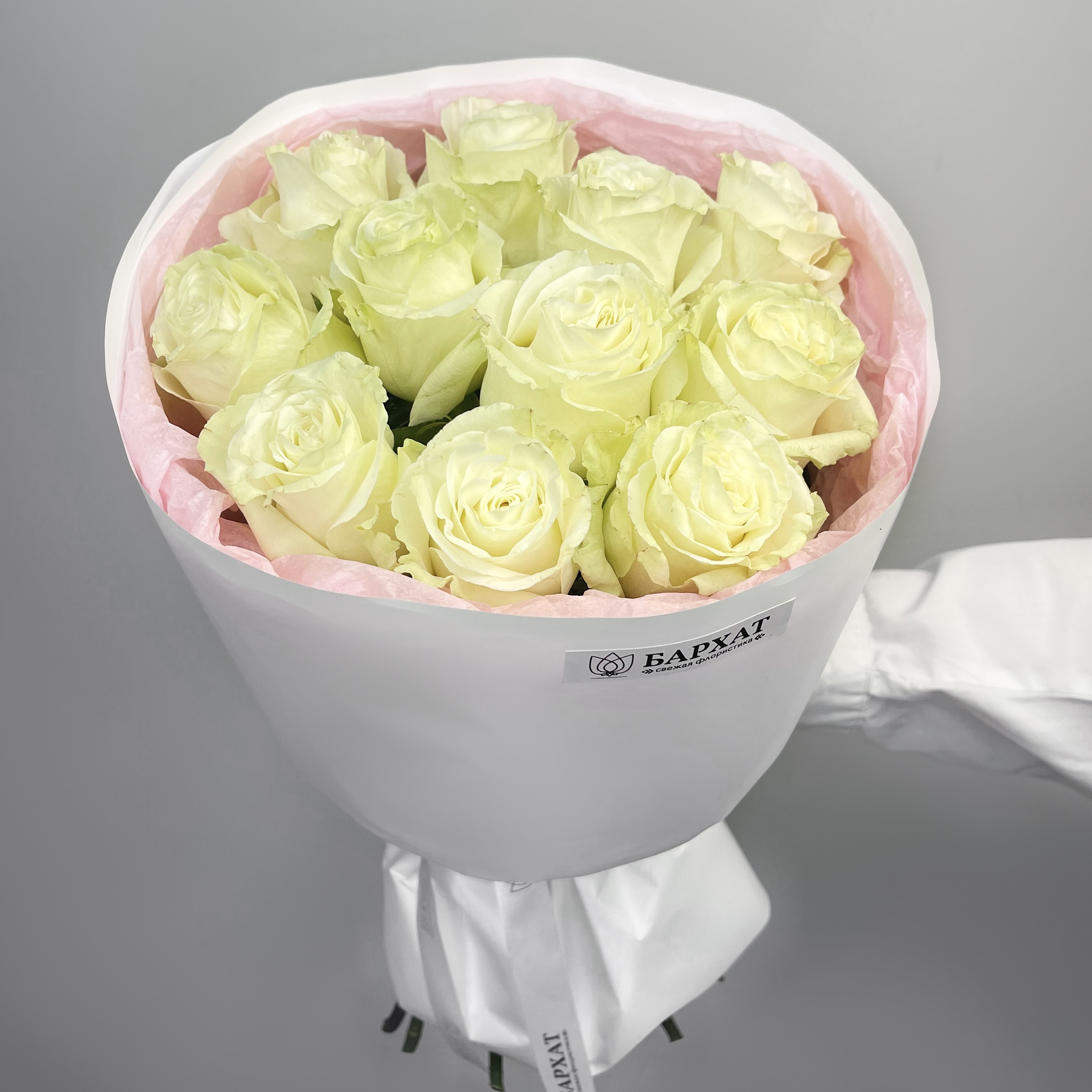 Букет Монобукет из 11 белых роз №3