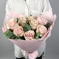 Букет Монобукет из розовых роз №2